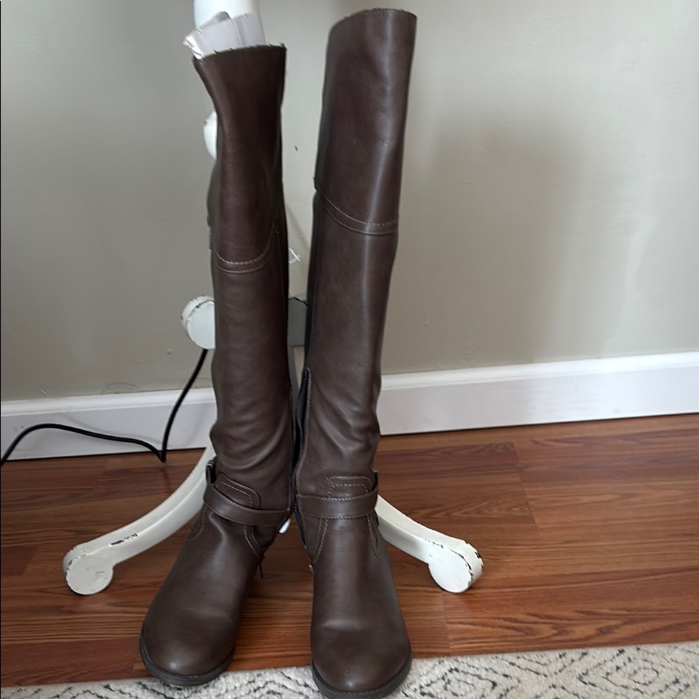 Brown Knee-High Boots
